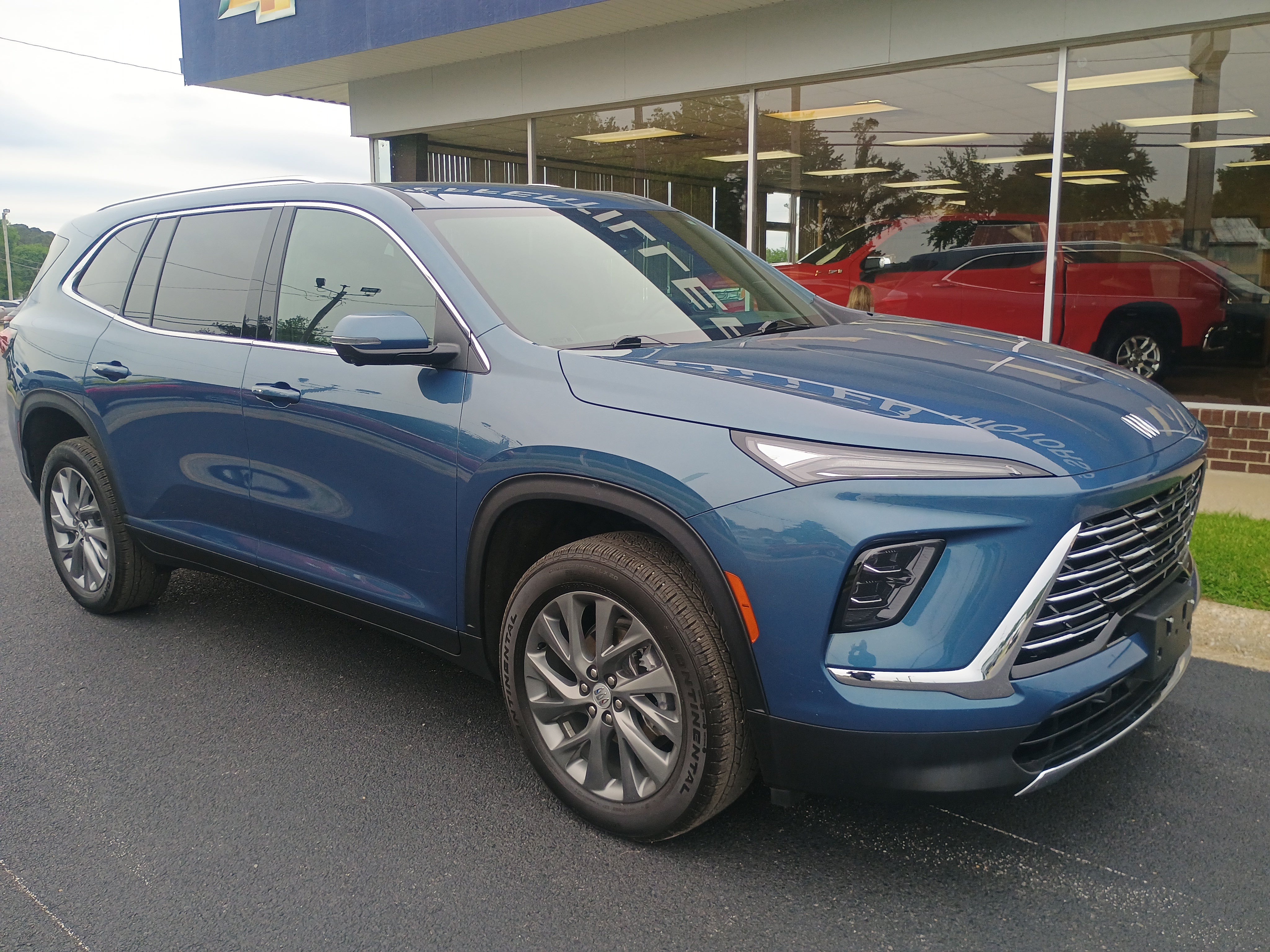 2025 Buick Enclave Preferred in Ocean Blue Metallic — front three-quarter view
